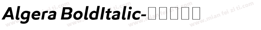Algera BoldItalic字体转换